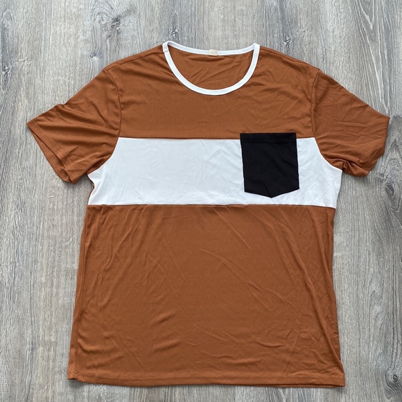 🆑 Color Block Men’s Shirt Size XL Really Soft Material NWOT - Picture 1 of 6